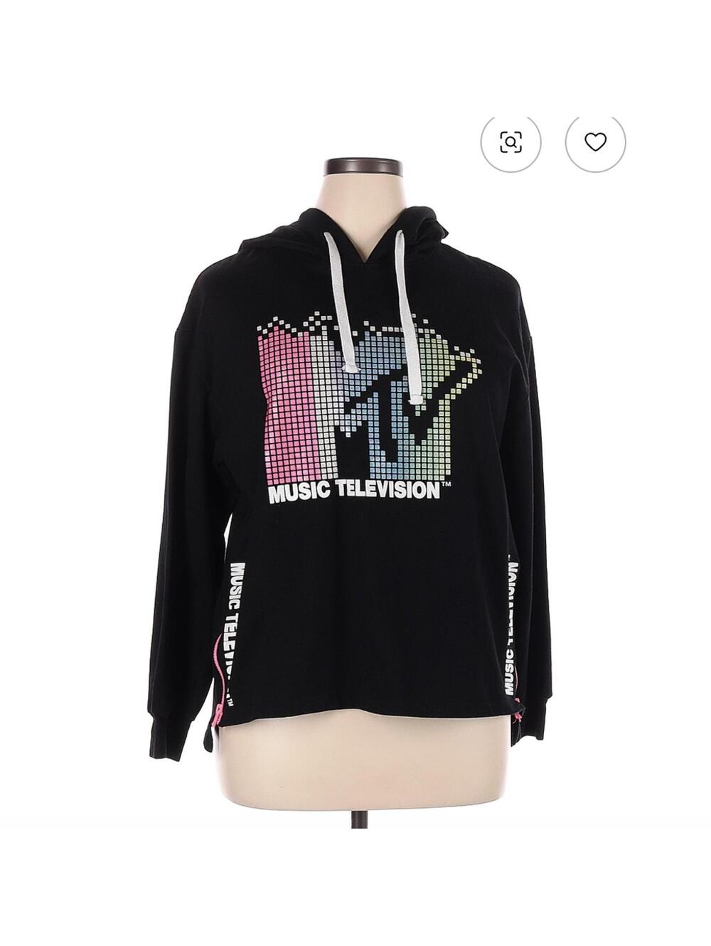 MTV Size XL Long Sleeve Black Hoodie